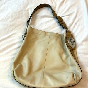 COACH Authentic Purse Leather Supple Bag Handbag Silver Hardware Tote